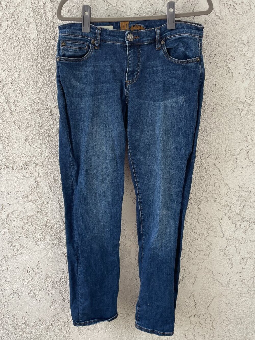 KUT from the Kloth Katy Boyfriend Jeans Women Size 10 Medium Wash Stretch Denim